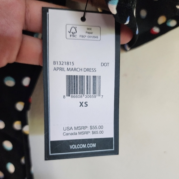 NWT Volcom Dresses Volcom April March Dot Dress size XS - Picture 3 of 6